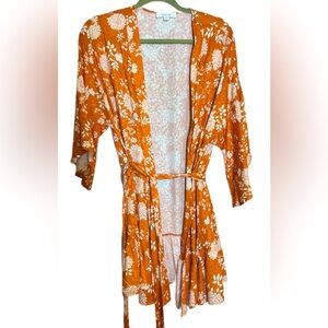 Peach Love kimono with belt